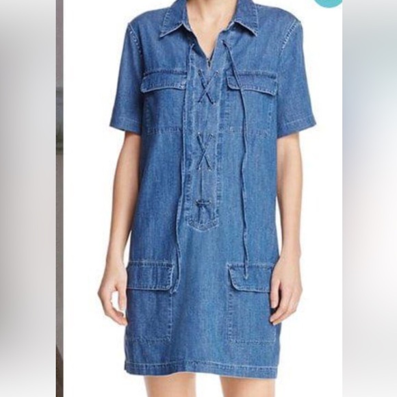 Equipment Dresses & Skirts - Equipment Classic Blue Fabric